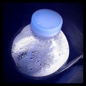 Used baldly full water bottle